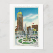 Carte Postale Vue de rue de la Liberty Bank Bldg (Devant)