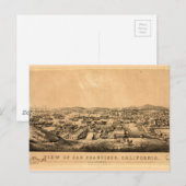 Carte Postale Vue de San Francisco, Californie (1850) (Devant / Derrière)