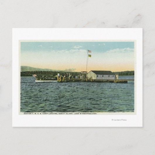 Carte Postale Vue de Sandy Island, débarcadère du camp de la YMC (Devant)