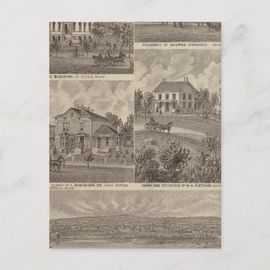 Carte Postale Vue de Sauk Rapids, Minnesota (Devant)