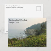 Carte Postale Vue de Simpson Reef Overlook, Côte de l'Oregon (Devant / Derrière)