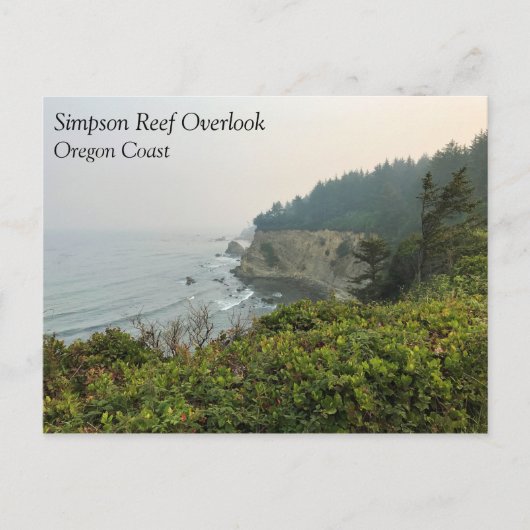 Carte Postale Vue de Simpson Reef Overlook, Côte de l'Oregon (Devant)