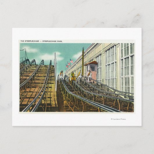 Carte Postale Vue de Steeplechase Rollercoaster (Devant)