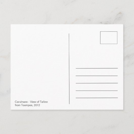 Carte Postale Vue de Tallinn depuis Toompea CC0210 (Dos)