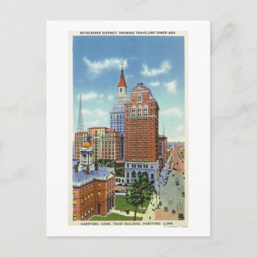 Carte Postale Vue de Trust Bldg et Travelers Tower (Devant)