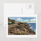 Carte Postale Vue de Union Bluffs Rocks et Surf à York (Devant / Derrière)