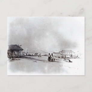 Carte Postale Vue de Valparaiso, 1834