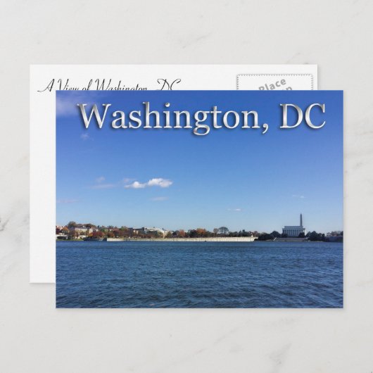 Carte Postale Vue de Washington, DC (Devant / Derrière)