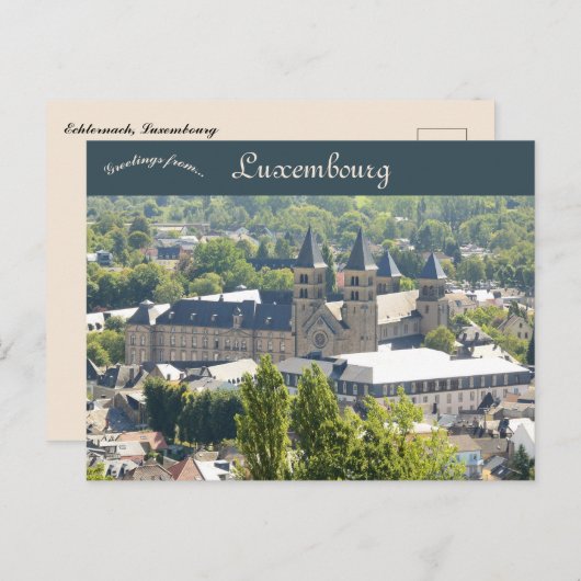 Carte Postale Vue d'Echternach Luxembourg (Devant / Derrière)
