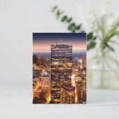 Carte Postale Vue d'ensemble de Boston la nuit (Debout devant)