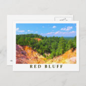Carte Postale Vue d'ensemble du paysage Red Bluff - Scènes du Mi (Devant / Derrière)