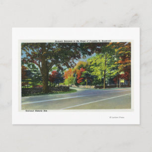 Carte Postale Vue d'entrée de la maison de FDR