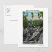 Carte Postale Vue d'entrée d'une gorge glaciaire antique (Devant / Derrière)