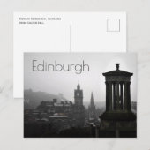 Carte Postale Vue depuis Calton Hill, Édimbourg, Écosse (Devant / Derrière)