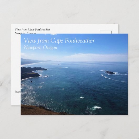 Carte Postale Vue depuis Cape Foulweather, Newport, Oregon (Devant / Derrière)