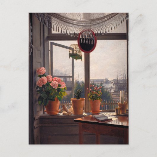 Carte Postale Vue depuis la fenêtre de l'artiste par Martinus Rø (Devant)
