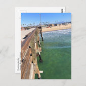 Carte Postale Vue depuis la jetée, Newport Beach, Californie (Devant / Derrière)