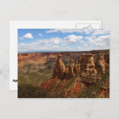 Carte Postale Vue depuis le sentier Canyon Rim au Monument de Co (Devant / Derrière)