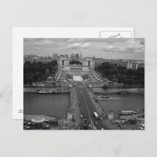 Carte Postale Vue depuis l'Eifeltower (Devant / Derrière)