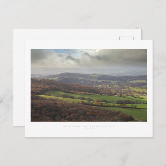 Carte Postale Vue depuis les collines de Malvern (Devant / Derrière)