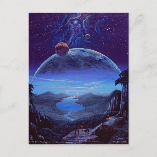 Carte Postale Vue depuis les falaises (Devant)