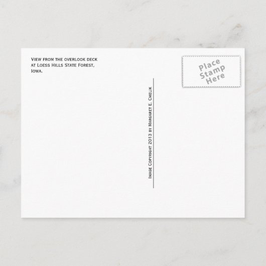 Carte Postale Vue depuis Loess Hills State Forest Overlook, Iowa (Dos)