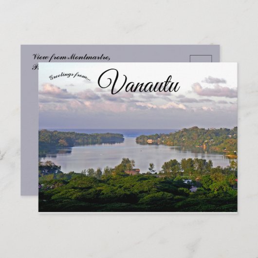 Carte Postale Vue depuis Montmartre Port Vila Vanuatu (Devant / Derrière)