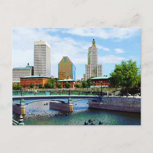 Carte Postale Vue depuis Waterplace Park, Providence, RI (Devant)