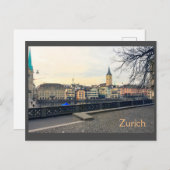 Carte Postale Vue depuis Zurich (Devant / Derrière)