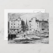 Carte Postale Vue des anciens escaliers de Hungerford, vers 1815 (Devant / Derrière)