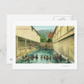 Carte Postale Vue des baigneurs dans les bains (Devant / Derrière)