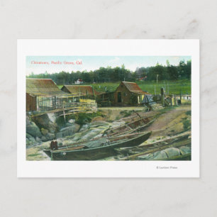 Carte Postale Vue des bateaux sur la plage à Chinatown