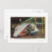 Carte Postale Vue des chasseurs de baleines sur la baleine (Devant / Derrière)