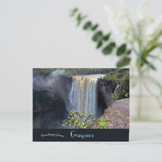 Carte Postale Vue des chutes de Kaieteur au Guyana (Debout devant)