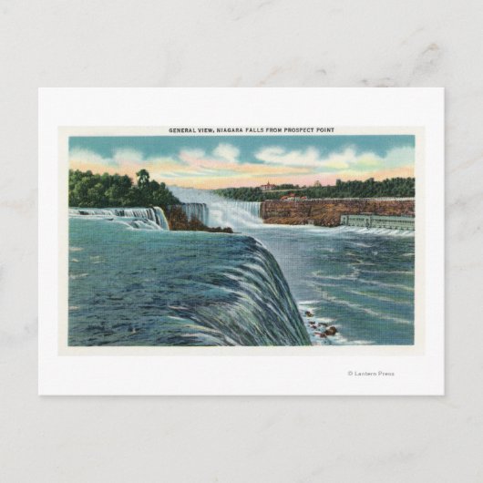 Carte Postale Vue des chutes du Niagara depuis Prospect Point (Devant)