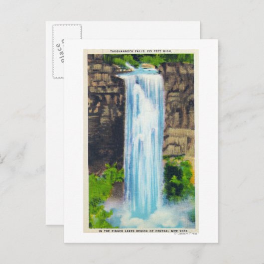 Carte Postale Vue des chutes Taughannock (Devant / Derrière)