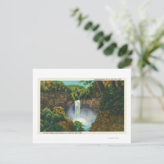 Carte Postale Vue des chutes Taughannock, 600 m d'altitude (Debout devant)