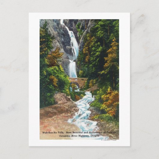 Carte Postale Vue des chutes Wah-Kee-Na (Devant)