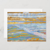 Carte Postale Vue des dunes avec plage par Piet Mondrian (Devant / Derrière)