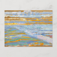 Vue des dunes avec plage par Piet Mondrian