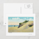 Carte Postale Vue des dunes de sable typiques de la Nouvelle-Ang (Devant / Derrière)