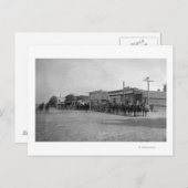 Carte Postale Vue des équipes de chevaux Wagon sur la rue (Devant / Derrière)