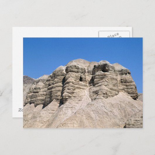Carte Postale Vue des grottes de Qumran (Devant / Derrière)