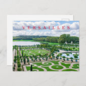 Carte postale vue des jardins du palais de Versail (Devant / Derrière)