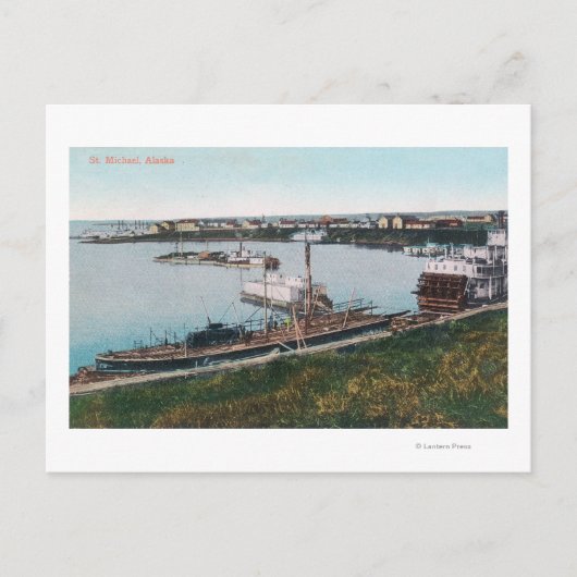 Carte Postale Vue des navires dans le DockSt. Michael, AK (Devant)
