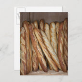 Carte Postale vue des pains dans la vitrine de la boulangerie (Devant / Derrière)