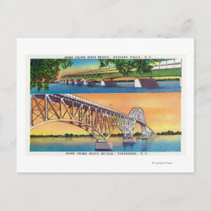 Carte Postale Vue des ponts nord et sud de Grand Island