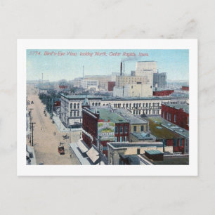 Carte Postale Vue des rapides de cèdre, Iowa 1909 Vintage