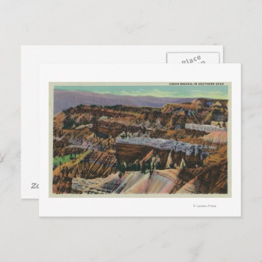 Carte Postale Vue des ruptures de cèdre (Devant / Derrière)