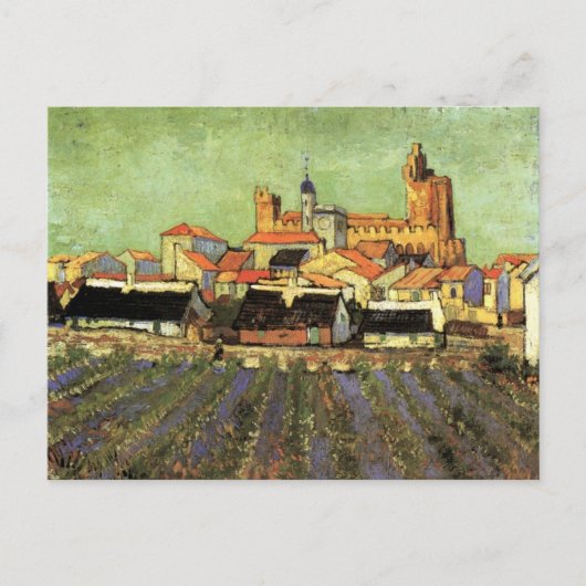 Carte Postale Vue des Saintes Maries par Vincent van Gogh (Devant)